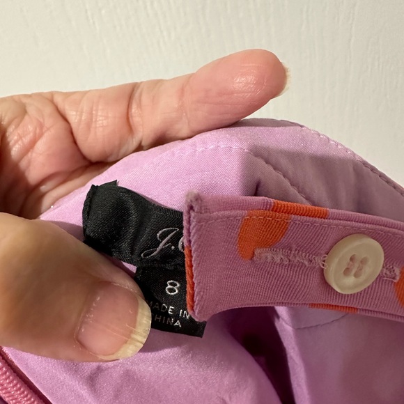 J. Crew Sheath Faille Magenta Polka Dot Dress - Picture 6 of 10